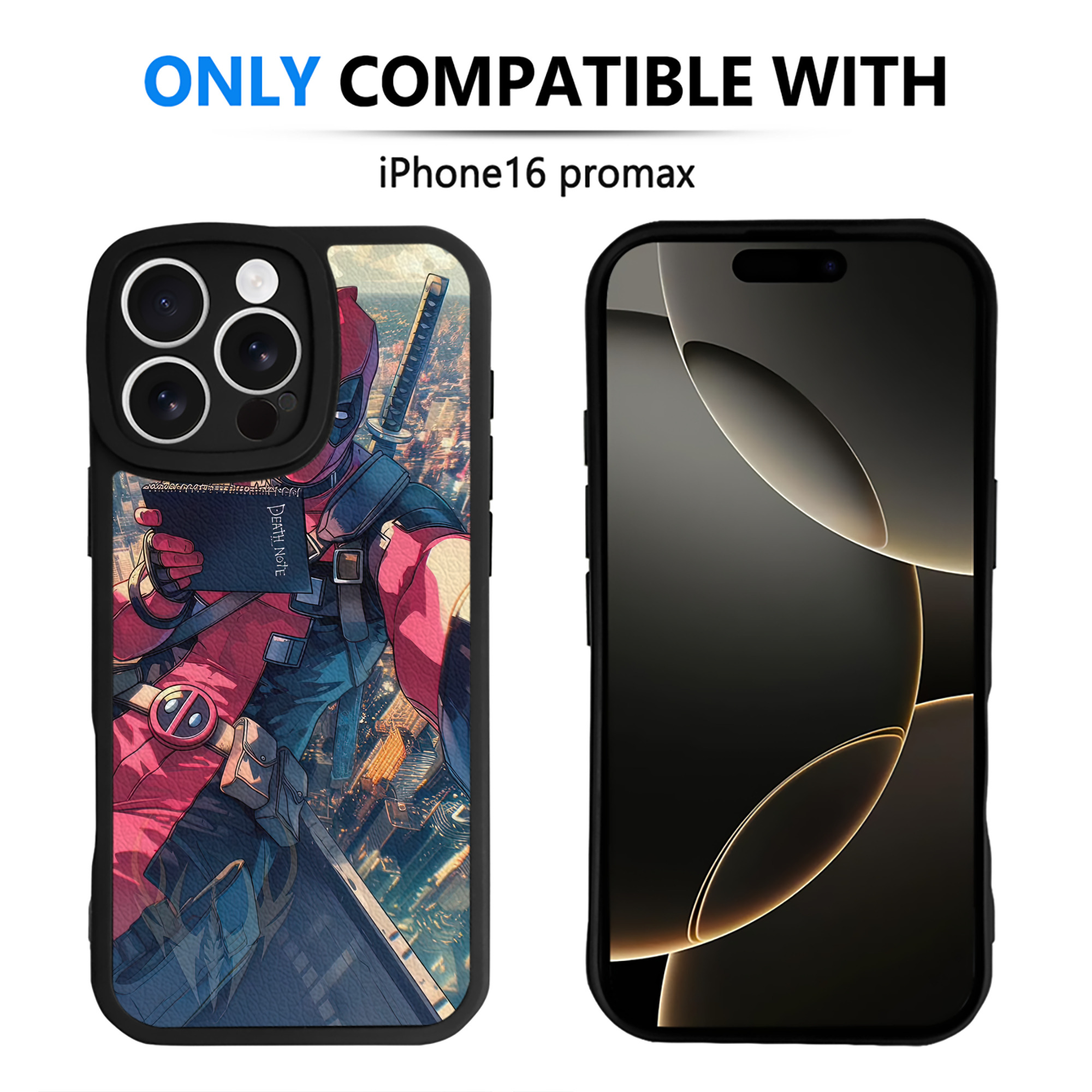 （画像用） Deadpool デッドプール 【iPhone 16シリーズ対応】シリコンスマホケース（レザー調） 材質：シリコン
